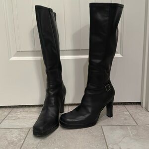 Cute black knee high boots